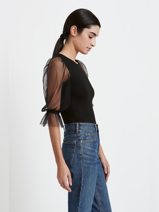 Marcella NYC Bellerose Bodysuit Sustainable European Jersey Mesh Medium - Picture 8 of 15